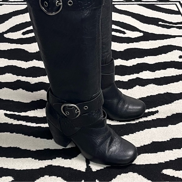 Lucky Brand Candice Tall Leather Black Boots Size 7 - Picture 6 of 16